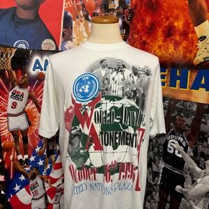 Vintage Louis Farrakhan 1996 World Day Atonement Black Culture Tee Sz XL